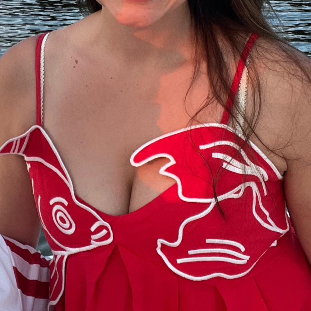 Embroidered Koi Fish Cami Dress
COLOR - Red, Size Medium - Picture 2 of 7
